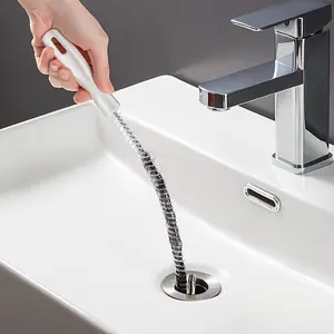 [Drain Cleaner Tool] Flexible Drain Cleaner Tool, Hair Catcher for Kitchen & Bathroom, Manual Clog Remover, Plastic Sink Strainer, No Electricity Needed, Waste Pipe Cleaning, Easy Hair & Debris Removal