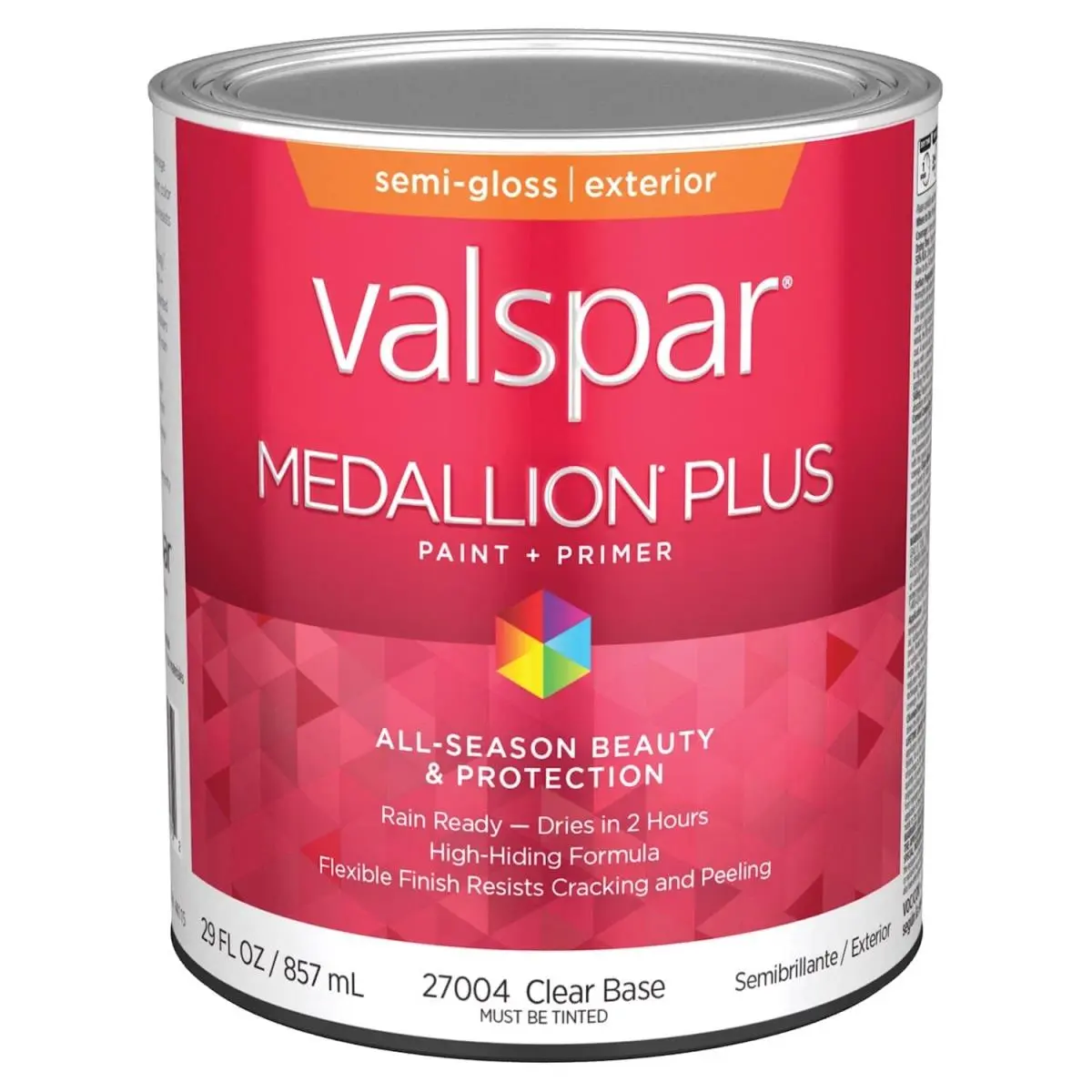 Valspar 028.0027004.005 1 qt. Medallion Acrylic Latex House Trim Paint & Primer, Clear