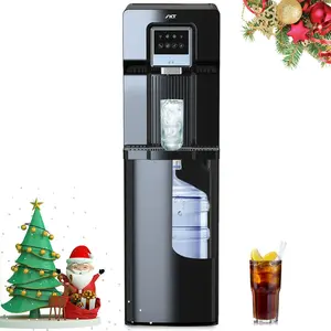 IKT Water Cooler Dispenser with Ice Maker Bottom Loading 18lbs Daily Capacity , 3 & 5 Gallon Bottles,for Home/Office, Black (No Hot Water)