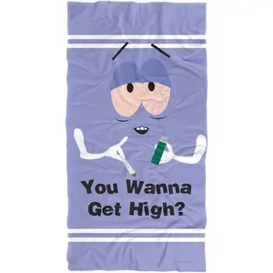 South Park Towelie Wanna Get High Officially Licensed Beach Towel 30" X 60"