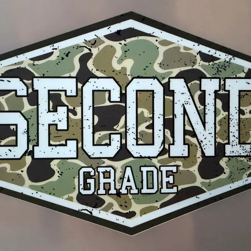 Kids Camo Second Grade