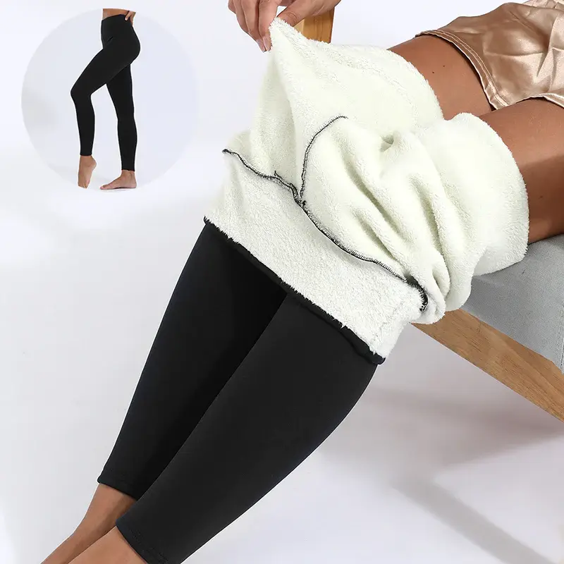 Winter Leggings Warm Thick High Stretch Lamb Cashmere Leggins Skinny Fitness Woman Pants Does not apply