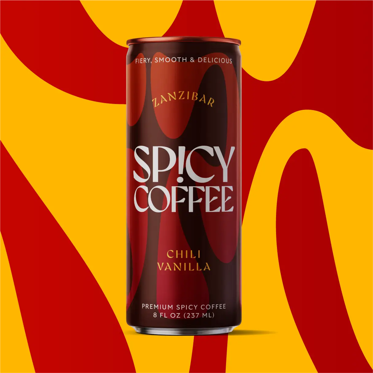 SPICY COFFEE, Zanzibar (Chili & Vanilla), RTD Coffee Latte, 8OZ (12-Pack) Beverage