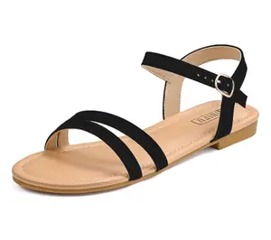 IDIFU Women's Flat Sandals Dressy Summer Strappy Sandals Open Toe Slingback Ankle Strap Dress Sandals with Two Toe Strap Wedding Prom Beach Bride Bridesmaid Sandals Comfortable Fashion Cute  Footwear Walking Shoes Girl Parent Footwear Walking Shoes Shoe