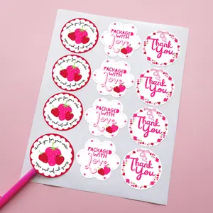 Berry Pop Thank You Stickers | 2" Matte | 48pk