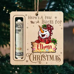 Personalized Reindeer Money Holder Christmas Ornaments, Here’s A Few Bucks for Christmas, Reindeer Money Holder Gift, Custom Money Holder