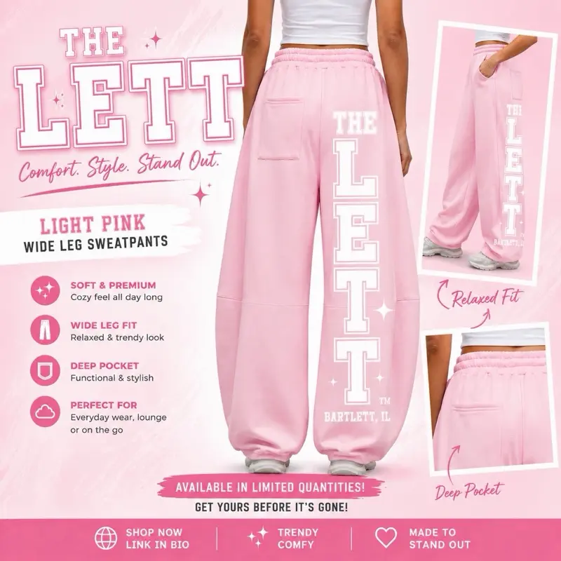 Cadillacjerry Bartlett Collection The Lett wms sweatpants Waitfairy Barrel Sweatpants Women Baggy Wide Leg Pants 29"