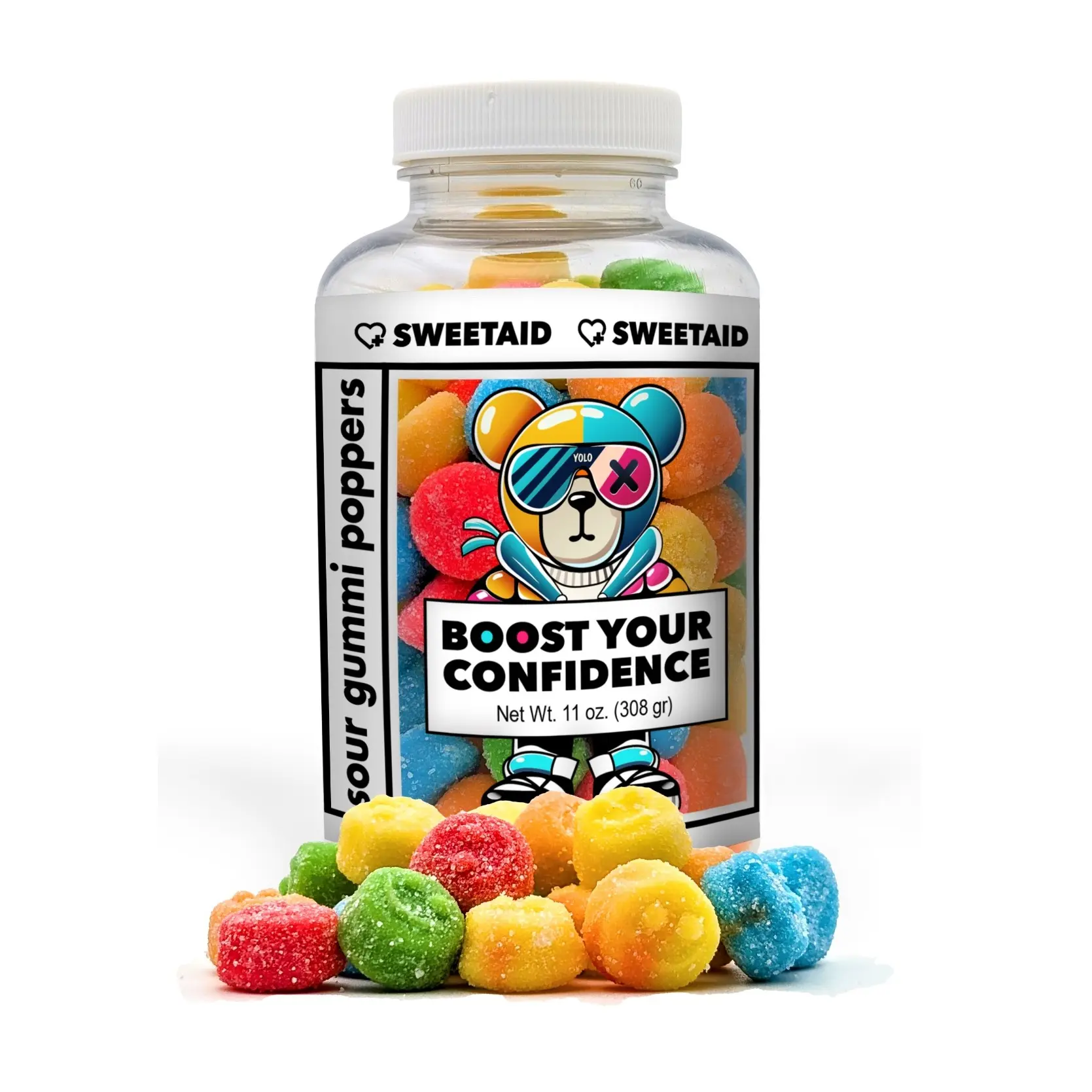 "Boost Your Confidence” Sour Gummi Poppers