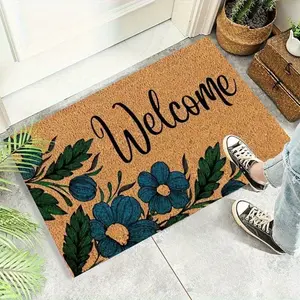 A Single Piece of Luxurious Floral Welcome Mat, Suitable for Both Indoor And Outdoor Entryway Decoration - a Great Gift for Holidays And Special Events, Featuring a Floral Design