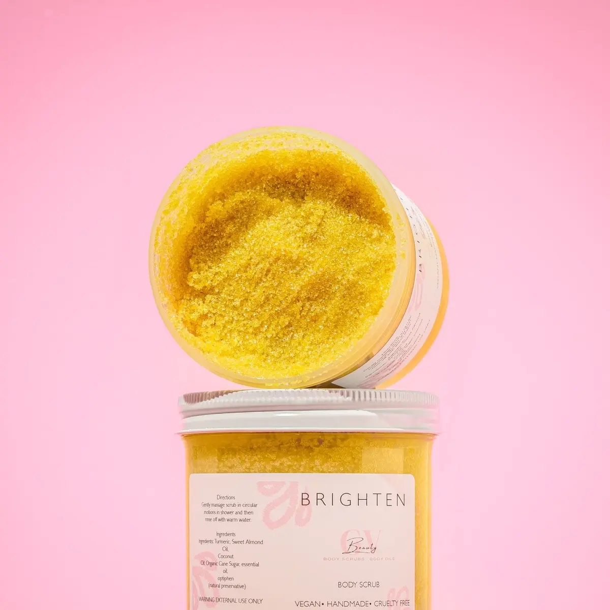 Organic Turmeric Body Scrub with Coconut Vanilla Scent - Gentle Exfoliation  - Body Care