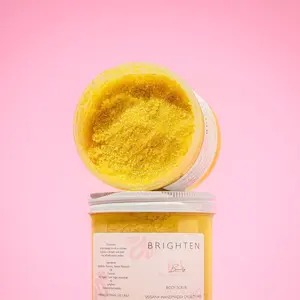 Organic Turmeric Body Scrub with Coconut Vanilla Scent - Gentle Exfoliation  - Body Care