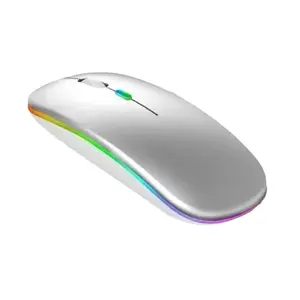 2.4G Bluetooth wireless mouse, dual-mode, silent, suitable for Apple laptops, rechargeable, silent for office use, smooth mouse operation.