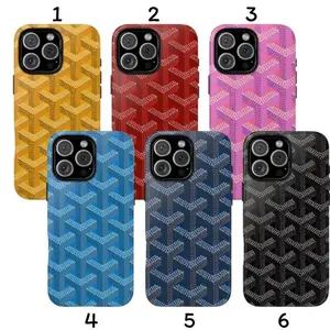 Combo Leather Magnetic Design Phone Case, Luxury High-End Parisian Dogtooth Print TPU Cover Compatible with iPhone X, 11, 12, 13, 14, 15, 16, 17 SeriesnotData