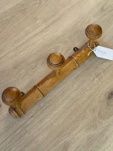 Antique 3-Peg French Coat Rack