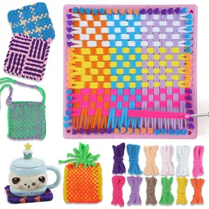Weaving Loom Kit for Girls - Creative   for  Ages 6-8 8-12, DIY Craft Kit to Make Potholders and Bracelets, Arts and Crafts Knitting Set for Beginners