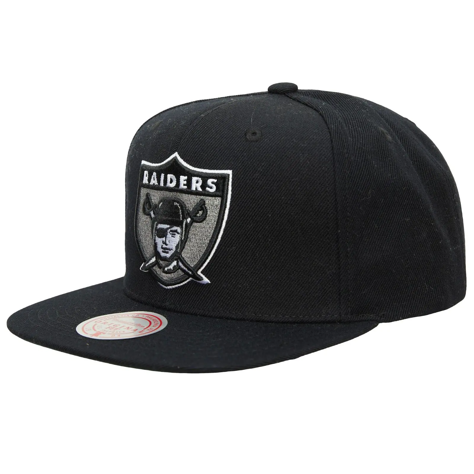Black Oakland Raiders Snapback Hat NFL Throwback Cap Adjustable Fan Gear Mitchell & Ness