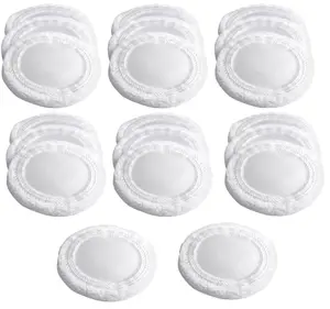 Posh 20 Piece Pressed Powder Puffs for Makeup - Flawless Smooth Setting Cosmetic Sponges Pink Enhance Skin Travel Face Puffer White Makeup Pad for Sensitive Skin