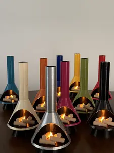 Miniature Flickering Mid-Century Wood Stove Replica