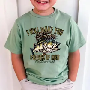 Fishers of Men Youth and Adult T-shirt or Sweatshirt, Fishing Sublimation, Fishing shirt, Deer Hunting Shirt, Family shirt, youth clothing, gift for son and daughter, holiday outfit, summer outfit, vacation out fit