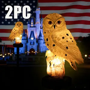 Solar Garden Light Outdoor, Owl Solar Garden Stake Light, Waterproof Warm White LED Light for Garden, Patio, Yard, Lawn, Walkway Decoration