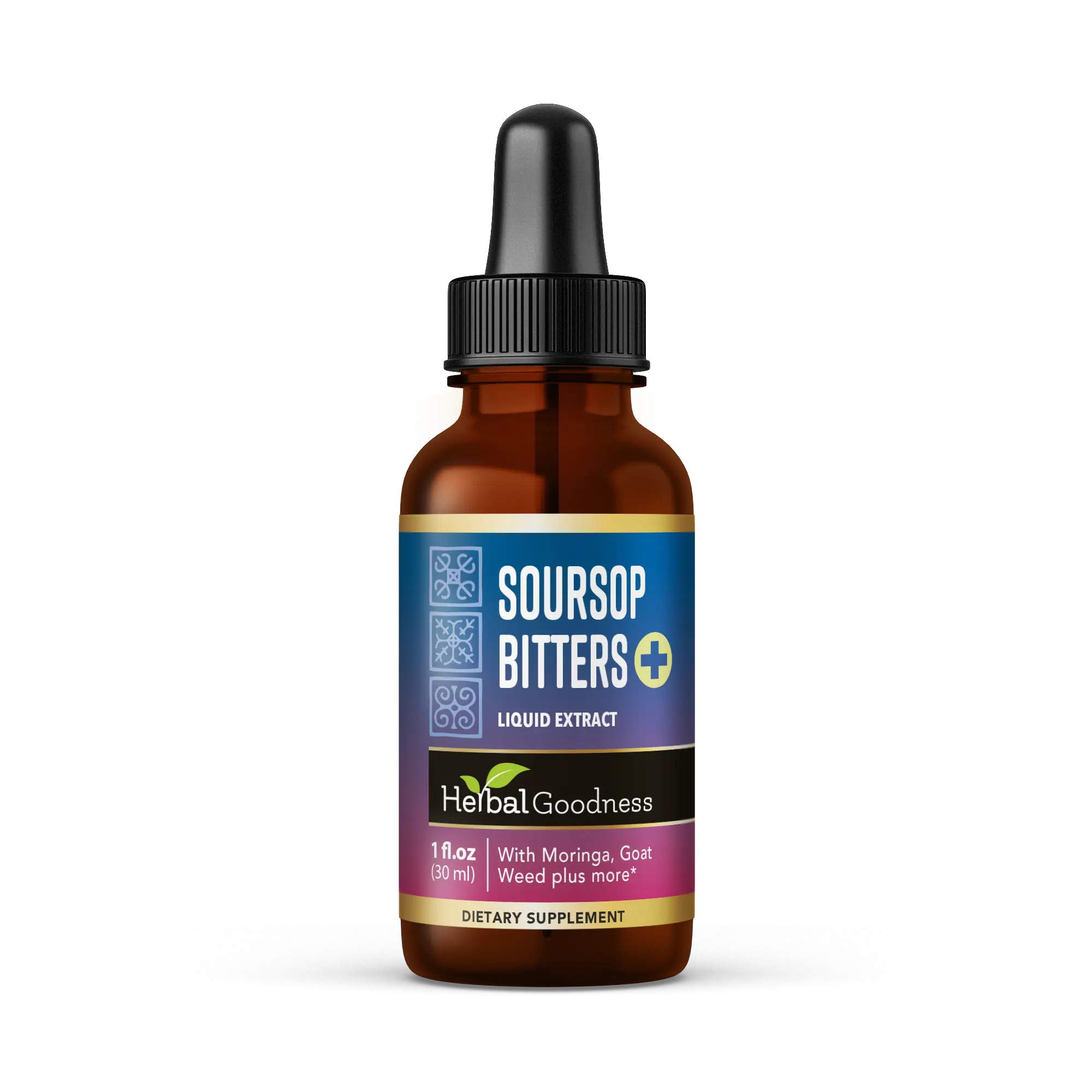 Soursop Bitters Edible Liquid Extract - Herbal Wellness Blend Dietary Supplement for Adults, Detox Binder, Deep Body Cleanse, Moringa Leaf & Plant-Based Energy Boost for Health Support, Detox Binder Supplement