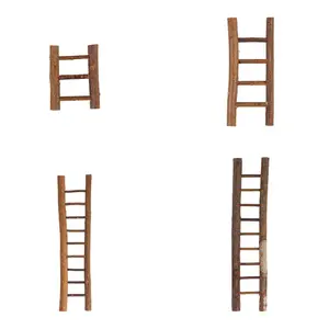 Mini Christmas Ladder Window Display Ladder Party Favors Ornaments Artwork for Bedroom Coffee Table Christmas Holiday