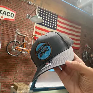 OT hours leather patch hat colored OT hours leather patch hat colored