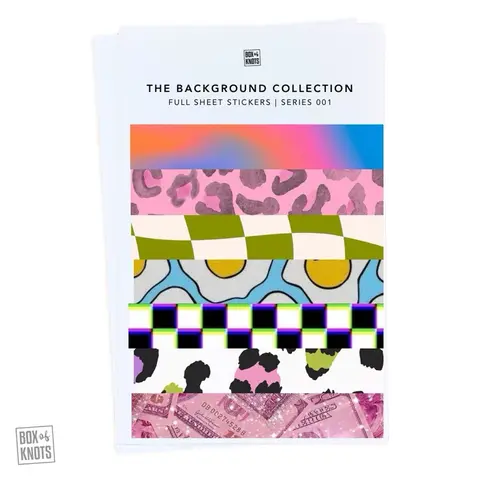 The Background Collection | Series 002 | Vibe Check | “Checkered + Moody” | Full Sheet Sticker Collage Adhesive | Scrapbooking and Journaling | Matte Decorative Junk Journaling Decor | Scrapbooking