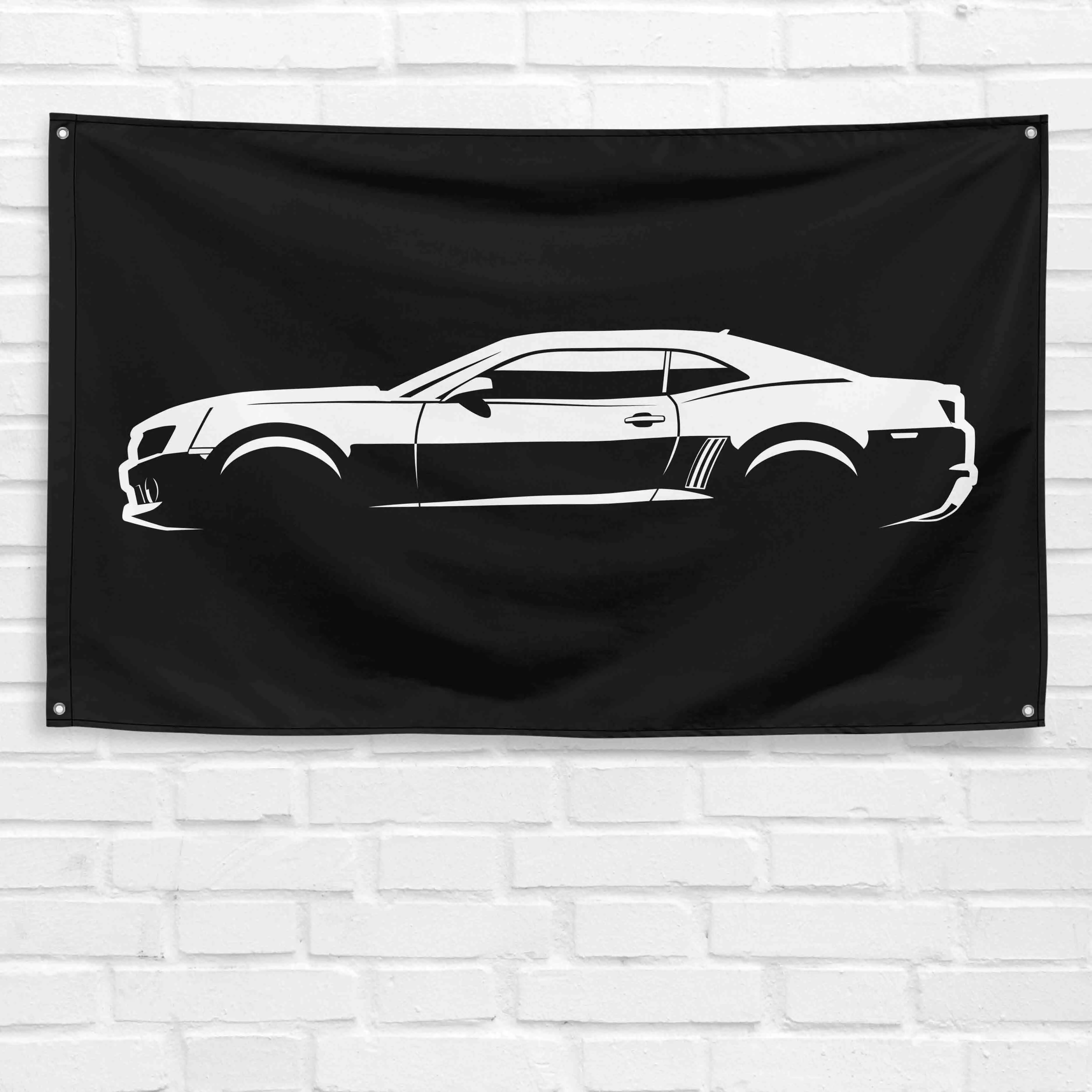 Unbranded Handmade 2010 Camaro SS Print Durable 4 oz Synthetic Decorative Banner, 3x5 ft Vibrant Indoor Unisex Garage Wall Decor, Dad Grandpa Birthday Gift for Camaro Fans