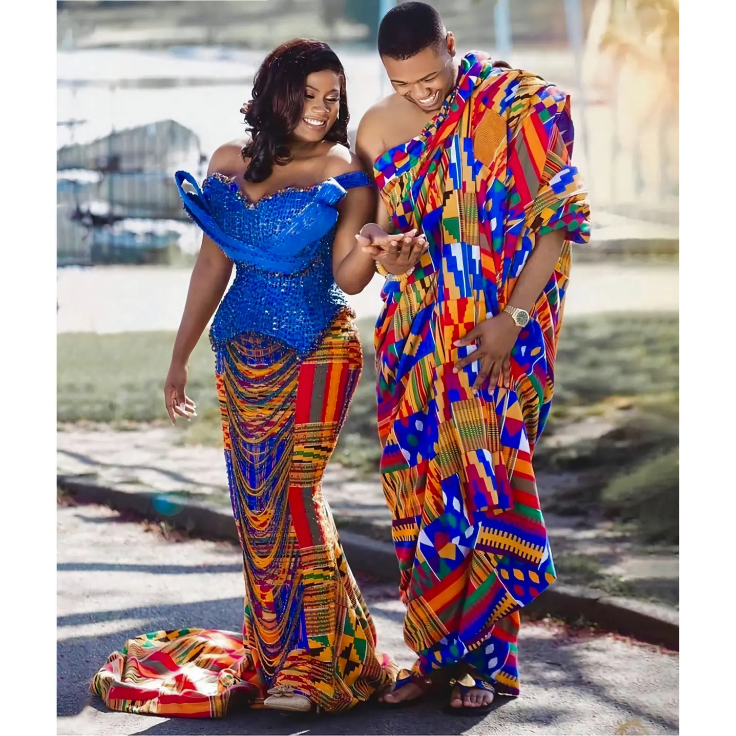 MG Royal Double Hand Weaved Kente Cloth P71