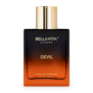BellaVita Luxury’s Devil | Perfume for Men | Gourmand, Cedar, Vanilla & Musk  | EDP | Woody, Spicy & Long-lasting | Premium Fragrance | 3.38 Fl.oz Aromatic Amberwood