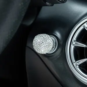 Diamond Car One-Button Start Decoration Button, Car Interior Decorative, Stylish Vehicle Accessory, Enhance Your Car's Look, Easy Installation, Perfect Gift Idea