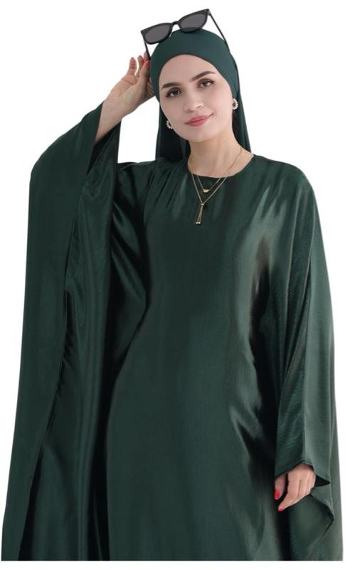 khalat Abaya Muslim Dress Women Satin Prayer Dress Batwing Long Sleeve Middle East Arabian Robe with Hijab - TikTok Shop khalat Abaya Muslim Dress Women Satin Prayer Dress Batwing Long Sleeve Middle East Arabian Robe with Hijab - TikTok Shop