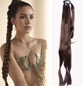 TwiceBeauty  Ponytail Extensions for Women 32 inch Wrap Around Hair Extensions With Hair Tie Natural Soft DIY Synthetic Hair Ponytail Extensions Long Braids for Daily Use