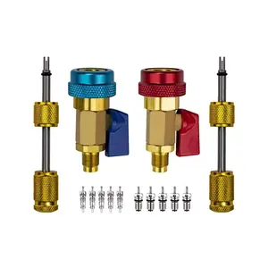 134a R12 Valve Core Quick Removal Installer Essential High and Low Pressure Valve Core Tool for Refrigerant Ac Systems