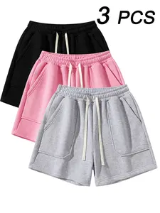 Men's Sport Shorts with Drawstring Waist and Deep Pockets, Fleece Lining, Comfortable Casual Wear, Unisex, All Seasons