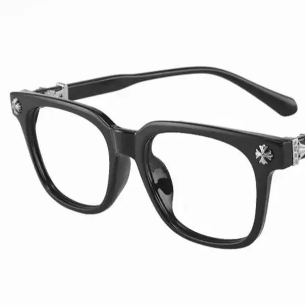 Men's Minimalist Square Glasses Frames - Lightweight Metal-Frame, Casual Flat Anti-Blue Light Plain Lens, Versatile Menswear Tops Eyewear Accessories