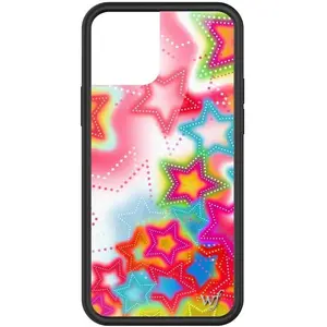 Wildflower Cases - Stardust, Compatible with Apple iPhone 12/12 Pro | Bright Stars Red Blue Green Orange Cute Trendy - Protective Black Bumper, 4ft Drop Test Certified, Women Owned Small Business