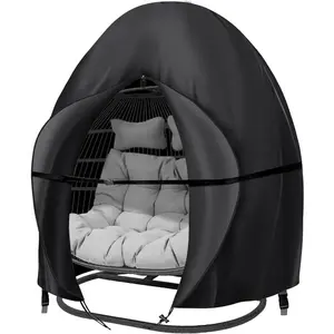 Patio Chair Cover, 91x80 Inches,  Double Egg Chair Cover for Outdoor Furniture, Heavy Duty Swing Hanging Egg Chair Cover , Anti-UV, Dust-proof( Black )