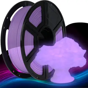 PLA 3D Printer Filament, Glow in The Dark, 3D Printing PLA Filament 1.75mm Dimensional Accuracy +/- 0.02mm, 250G Spool , Purple PLA, Glow Purple