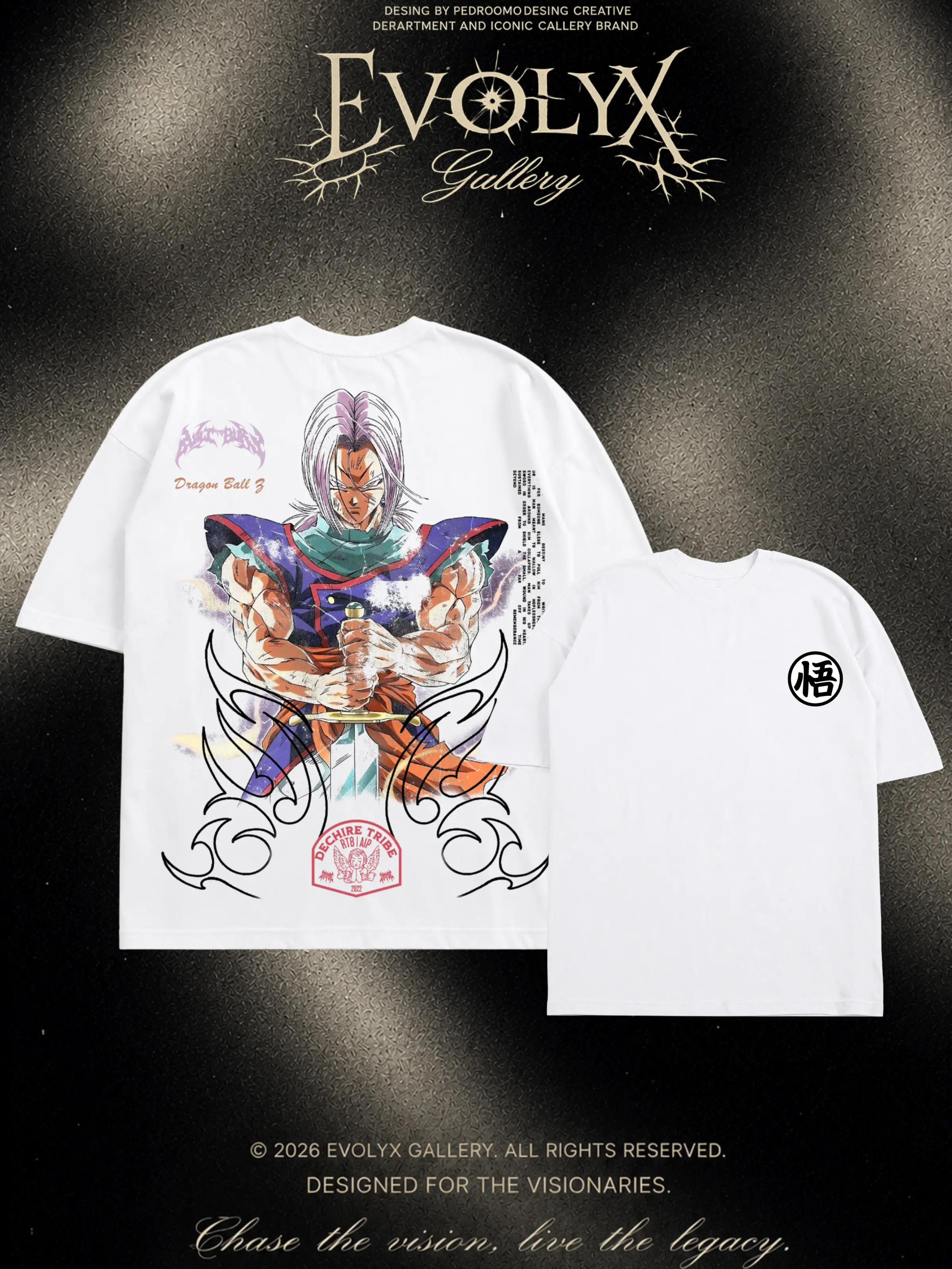 Future Trunks DBZ Anime Manga 100% Cotton Tee T-Shirt - Size S to 5XL - Unisex Vintage Streetwear Oversized Crewneck T-Shirt - Gift for Anime Fans