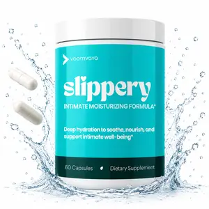 VoomVaya Slippery – Herbal Feminine Support for Women 40+ with Slippery Elm – 60 Capsules