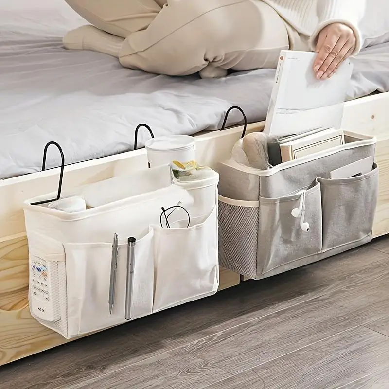 Bedside Hanging Storage Bag, 1 Piece Under Bed Clothes Toy Doll Sundries Storage Organizer, Bedside Hanging Storage Bag for Home Dormitory Hotel