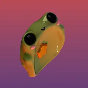 Hand Painted Star Frog Worry Stone - Green Frog with Star Design - Perfect for Stress Relief and Decor