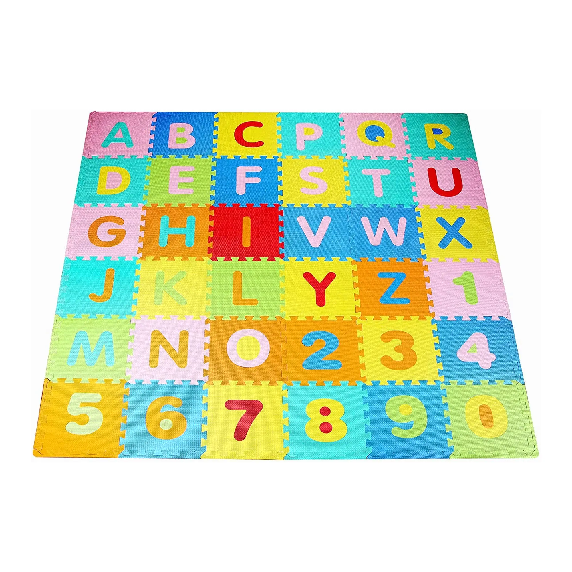 BalanceFrom 9 Color Thick Interlocking Letter Puzzle Foam Exercise Play Mats, 36 BalanceFrom 9 Color Thick Interlocking Letter Puzzle Foam Exercise Play Mats, 36