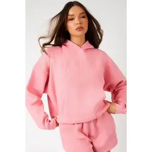 Kaiia KTL Logo Oversized Hoodie Angel Pink