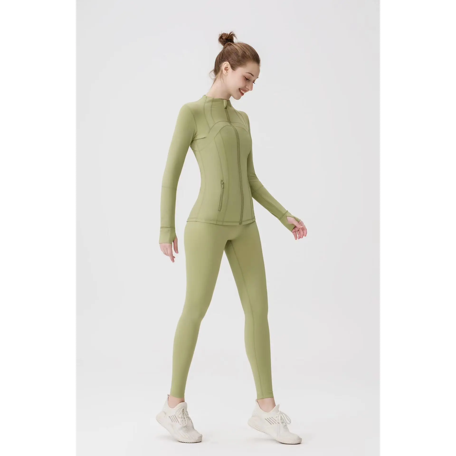 Misty Green Yoga Pants+Jacket Original L