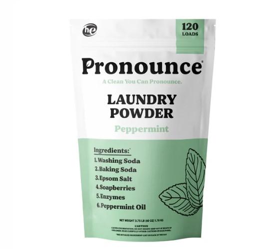 Pronounce Laundry Powder - 120 Loads - Safe For Families , Babies , Sensitive SkinEczema - hương thơm  Lavender ,  Lemon ,  Peppermint