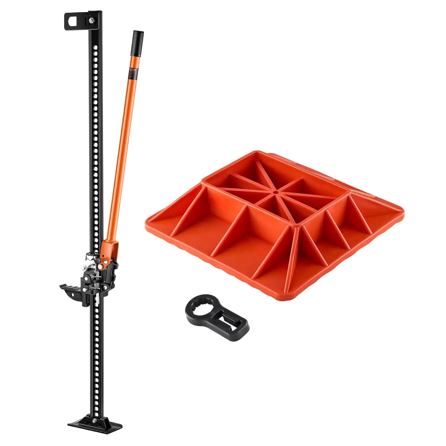 VEVOR Farm Jack with Base, 60" Utility High Lift Farm Jack, 3.18 Ton (7,000 lbs) Capacity Ratcheting Off Road Utility Jacks, Heavy-Duty Lift Jacks with 5.12"-54.33" Lifting Range for Tractor,Truck,SUV
