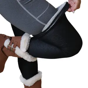 No Slip Grip Thigh High Leg Warmers, Sherpa Fleece Blend, Unisex for Dance, Aerial, Yoga, Layering Stay-Up Elastic